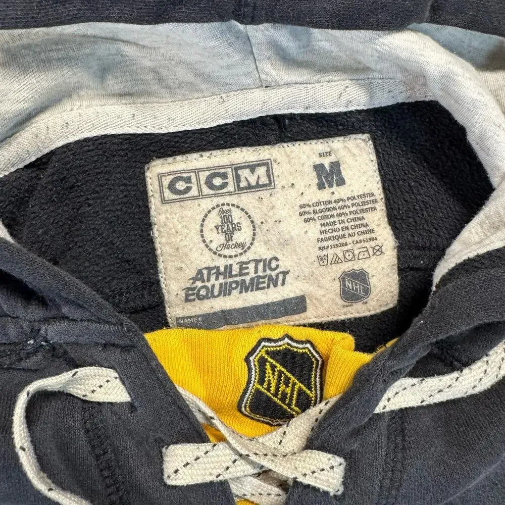 Boston Bruins Hoodie Medium Fanatics Black Yellow NHL Hockey